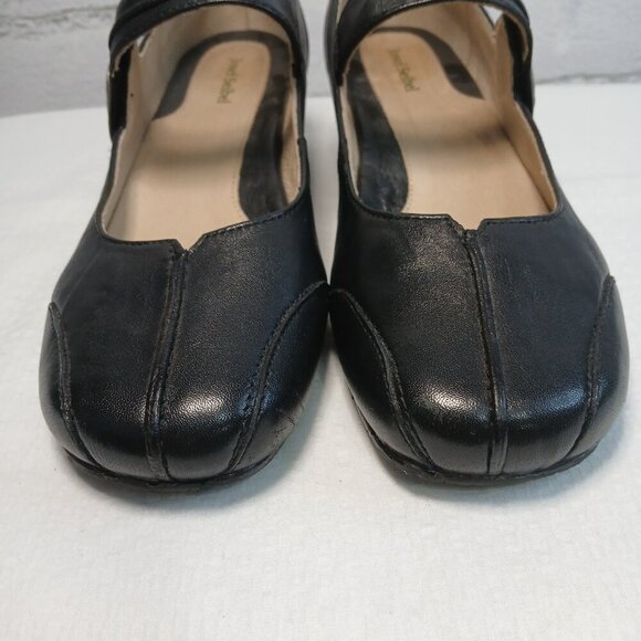 JOSEF SEIBEL CARA BLOCK HEEL MARY JANES BLACK LEATHER EURO SIZE 40 (US SIZE 9.5) - Picture 9 of 12